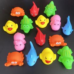 一元卡通捏捏叫  小動物 寶寶洗澡游泳戲水玩具  一元店玩具貨源